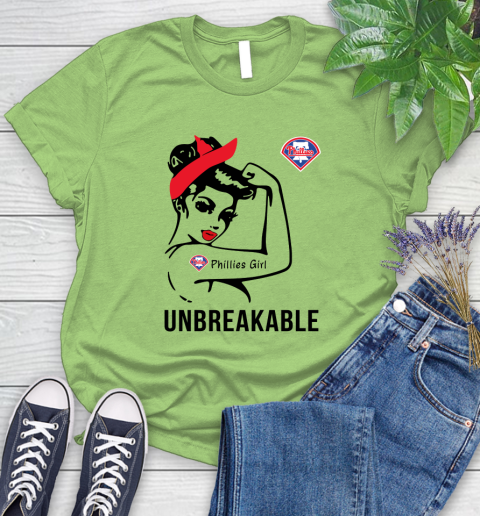 MLB Philadelphia Phillies Girl Unbreakable Baseball Sports Women's T-Shirt 7