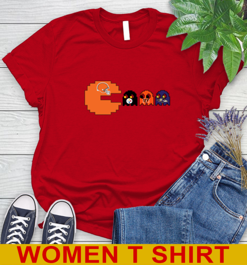 Cleveland Browns NFL Football Pac Man Champion Women's T-Shirt 10