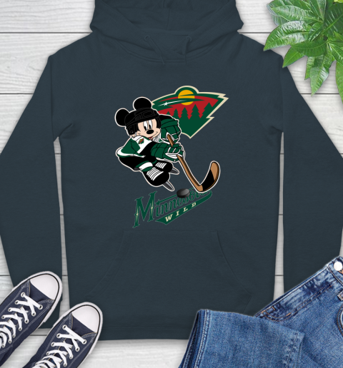 NHL Minnesota Wild Mickey Mouse Disney Hockey T Shirt Hoodie 7