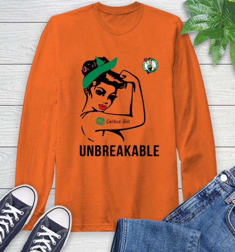 NBA Boston Celtics Girl Unbreakable Basketball Sports Long Sleeve T-Shirt 3