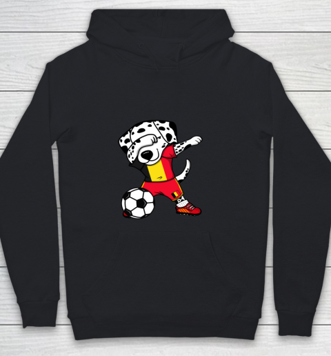 Dabbing Dalmatian Belgium Soccer Fan Jersey Belgian Football Youth Hoodie