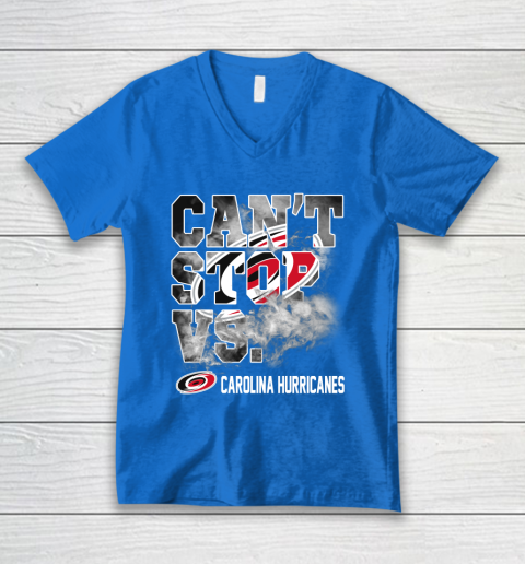NHL Carolina Hurricanes Hockey Can't Stop Vs V-Neck T-Shirt 5