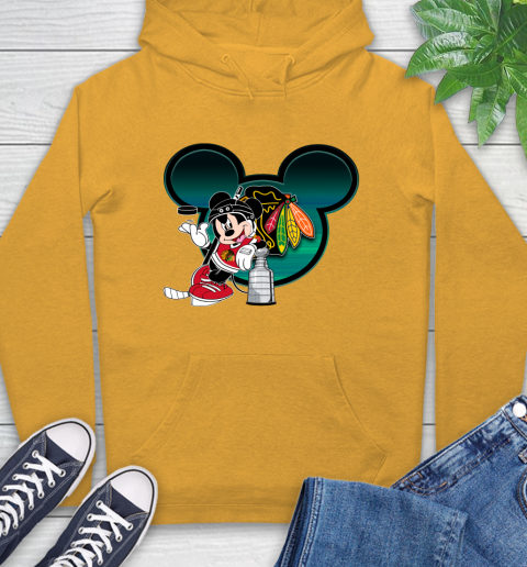 NHL Chicago Blackhawks Stanley Cup Mickey Mouse Disney Hockey T Shirt Hoodie 3