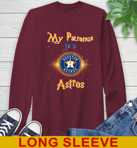 MLB Baseball Harry Potter My Patronus Is A Houston Astros Long Sleeve T-Shirt 7