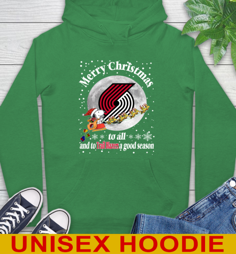 Portland Trail Blazers Merry Christmas To All And To Trail Blazers A Good Season NBA Basketball Sports Hoodie 8