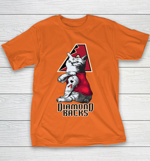 MLB Baseball My Cat Loves Arizona Diamondbacks Youth T-Shirt 4