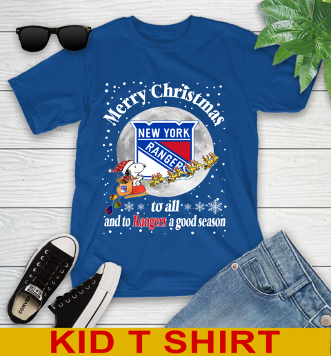 New York Rangers Merry Christmas To All And To Rangers A Good Season NHL Hockey Sports Youth T-Shirt 10