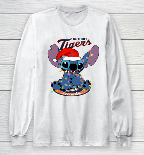 Detroit Tigers MLB noel stitch Baseball Christmas Long Sleeve T-Shirt