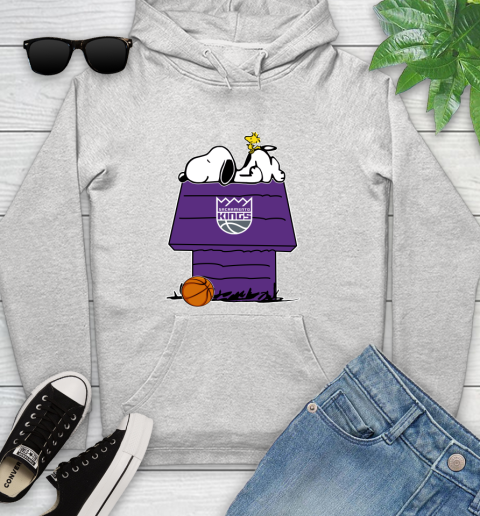Sacramento Kings NBA Basketball Snoopy Woodstock The Peanuts Movie Youth Hoodie