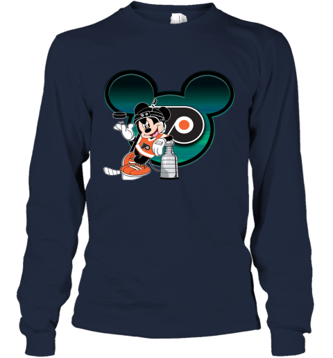 NHL Philadelphia Flyers Mickey Mouse Disney Hockey T Shirt Youth T