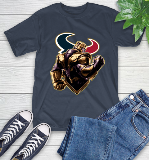 NFL Thanos Avengers Endgame Football Sports Houston Texans T-Shirt 4