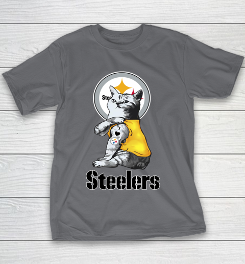 NFL Football My Cat Loves Pittsburgh Steelers Youth T-Shirt 6 NFL Football My Cat Loves Pittsburgh Steelers Youth T-Shirt - Image 6