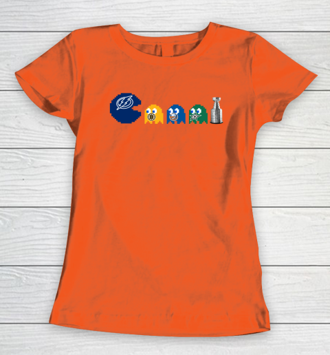 Tampa Bay Lightning x Pacman Create History For Stanley Cup Women's T-Shirt 4