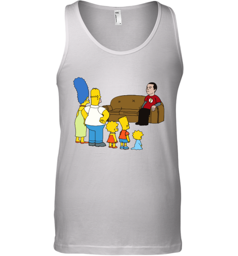 The Simpsons Family And Sheldon Cooper Mashup Tank Top