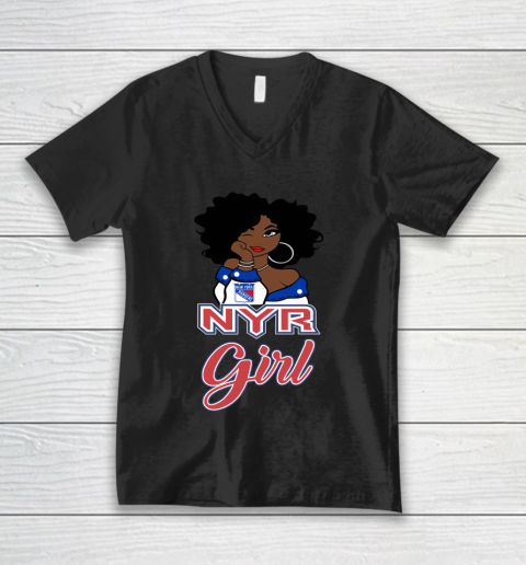 New York Rangers Girl NHL V-Neck T-Shirt