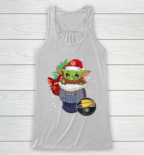 Indiana Pacers Christmas Baby Yoda Star Wars Funny Happy NBA Racerback Tank 2