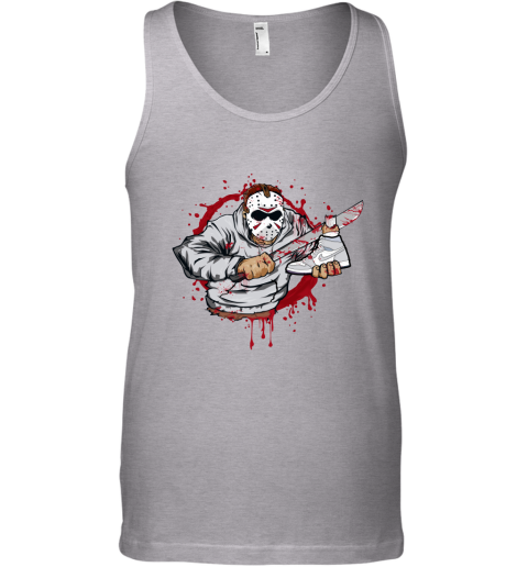 Air Jordan 1 Racer Blue Matching Sneaker Tshirt Jason Voorhees Gray and White Jordan Tshirt