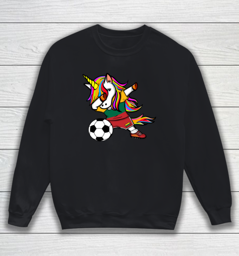 Dabbing Unicorn Lithuania Football Lithuanian Flag Soccer Sweatshirt