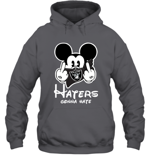 NFL Oakland Raiders Haters Gonna Hate Mickey Mouse Disney Football T Shirt sKCoRW4TZPP hoodie 23 95 151514 front charcoal