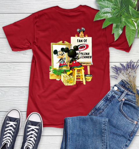 NHL Hockey Carolina Hurricanes Mickey Drawing Shirt 92