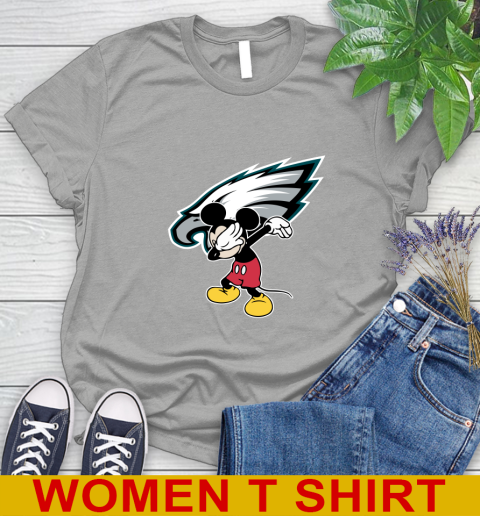 Philadelphia Eagles NFL Football Dabbing Mickey Disney Sports Women's T-Shirt 11