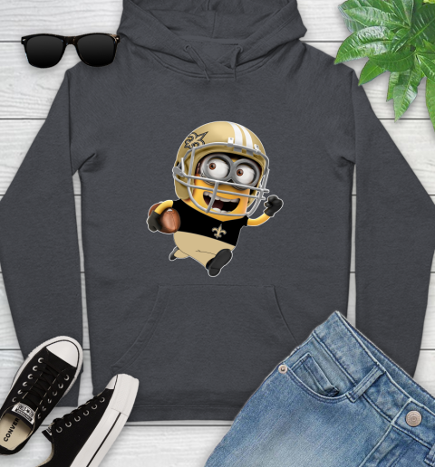 NFL New Orleans Saints Minions Disney Football Sports Youth Hoodie 8