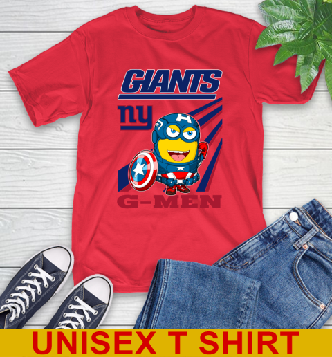 NFL Football New York Giants Captain America Marvel Avengers Minion Shirt T-Shirt 12