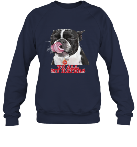 Kansas City Chiefs To All My Haters Dog Licking tbj7 kansas city chiefs to all my haters dog licking sweatshirt 35 front navy