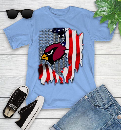 Arizona Cardinals NFL Football American Flag Youth T-Shirt 15