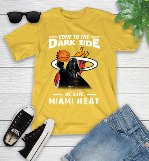 NBA Come To The Dark Side We Have Miami Heat Star Wars Darth Vader Basketball Youth T-Shirt 10