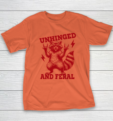 Unhinged And Feral Raccoon Youth T-Shirt 2