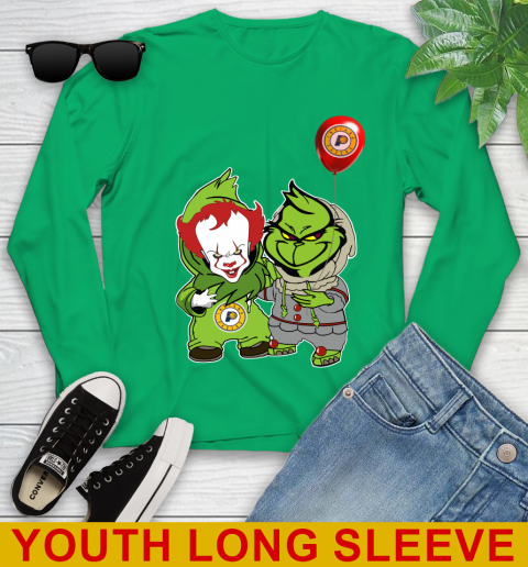 Indiana Pacers Baby Pennywise Grinch Christmas NBA Basketball Youth Long Sleeve 7
