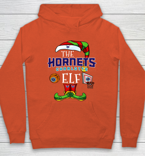 Charlotte Hornets Christmas ELF Funny NBA Hoodie 3