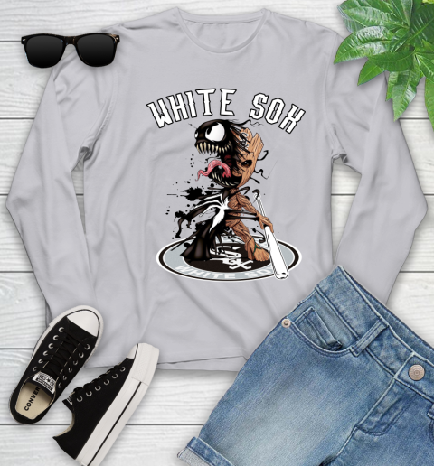 MLB Chicago White Sox Baseball Venom Groot Guardians Of The Galaxy Youth Long Sleeve 5