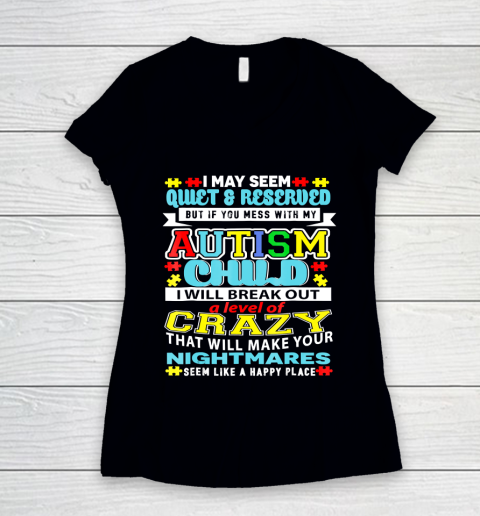 My Autism Child Autism Awareness Women's V-Neck T-Shirt
