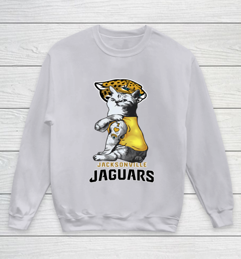 NFL Football My Cat Loves Jacksonville Jaguars Youth Sweatshirt 3