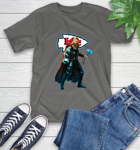 NFL Thor Avengers Endgame Football Kansas City Chiefs T-Shirt 9