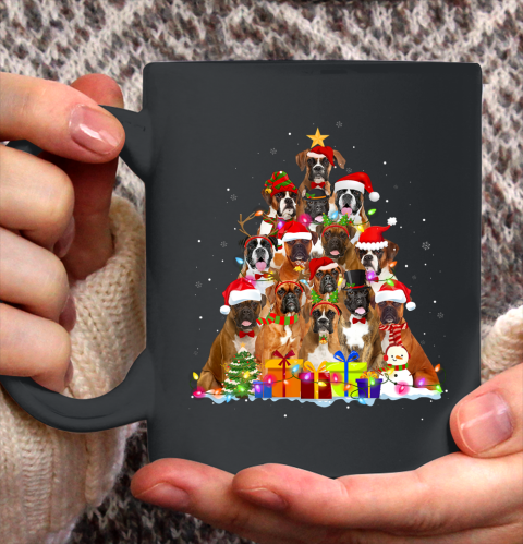 Christmas Pajama Boxer Tree Xmas Gifts Dog Dad Mom Ceramic Mug 11oz