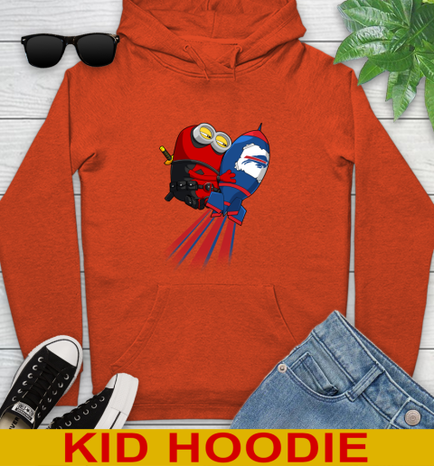 NFL Football Buffalo Bills Deadpool Minion Marvel Shirt Youth Hoodie 4