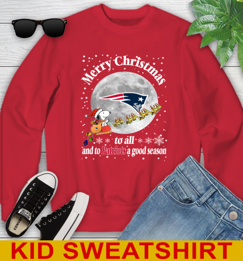 New England Patriots Merry Christmas To All And To Patriots A Good Season NFL Football Sports Youth Sweatshirt 7