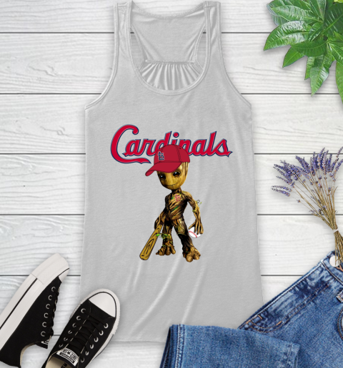 MLB St.Louis Cardinals Groot Guardians Of The Galaxy Baseball Racerback Tank