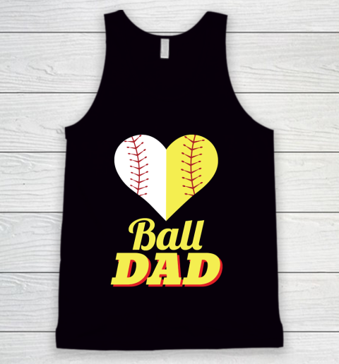 Father's Day Funny Gift Ideas Apparel  Baseball Softball Dad Dad Father T Shirt Tank Top