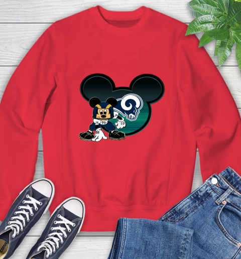 NFL Los Angeles Rams Mickey Mouse Disney Football T Shirt Sweatshirt 10