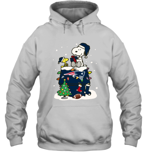 A Happy Christmas With New England Patriots Snoopy Hoodie