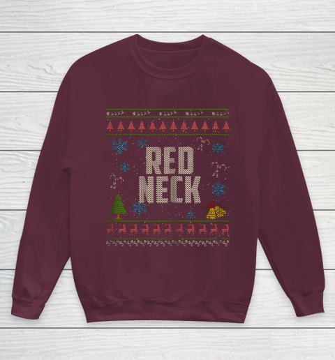 Redneck Christmas Ugly Shirt White Trailer Trash Youth Sweatshirt Tee For Sports