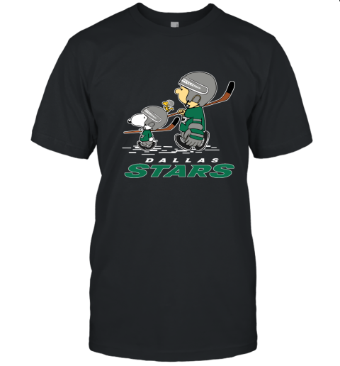 Let's Play Dallas Star Ice Hockey Snoopy NHL Unisex Jersey Tee