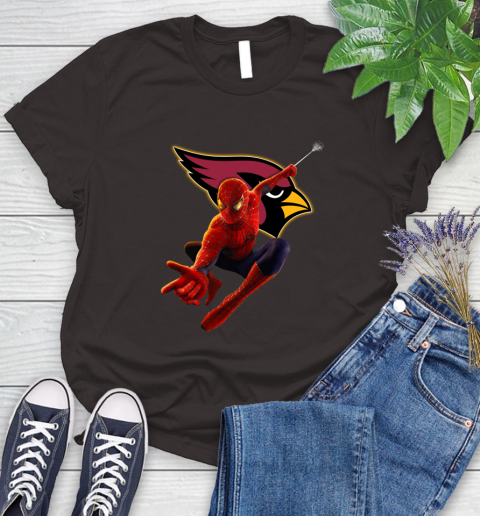NFL Spider Man Avengers Endgame Football Arizona Cardinals Women's T-Shirt 8