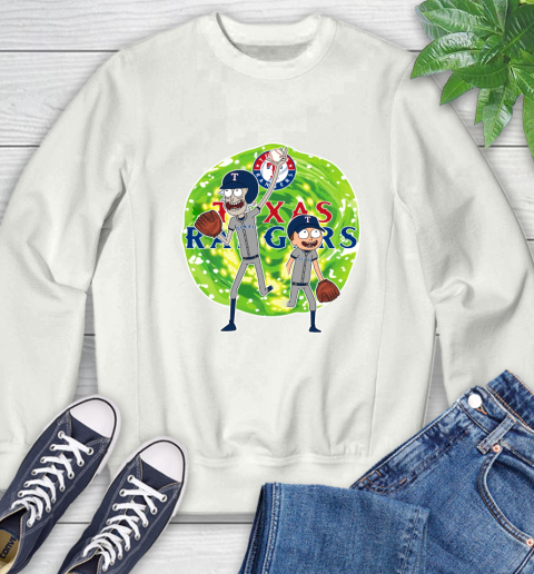 MLB Texas Rangers Rick And Morty Baseball Sports Sweatshirt