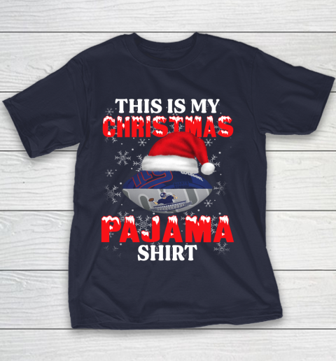 New York Giants This Is My Christmas Pajama Shirt NFL Youth T-Shirt 2