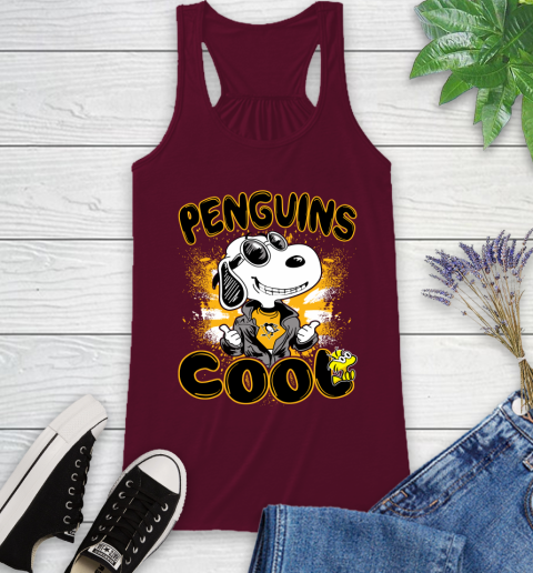 NHL Hockey Pittsburgh Penguins Cool Snoopy Shirt Racerback Tank 2